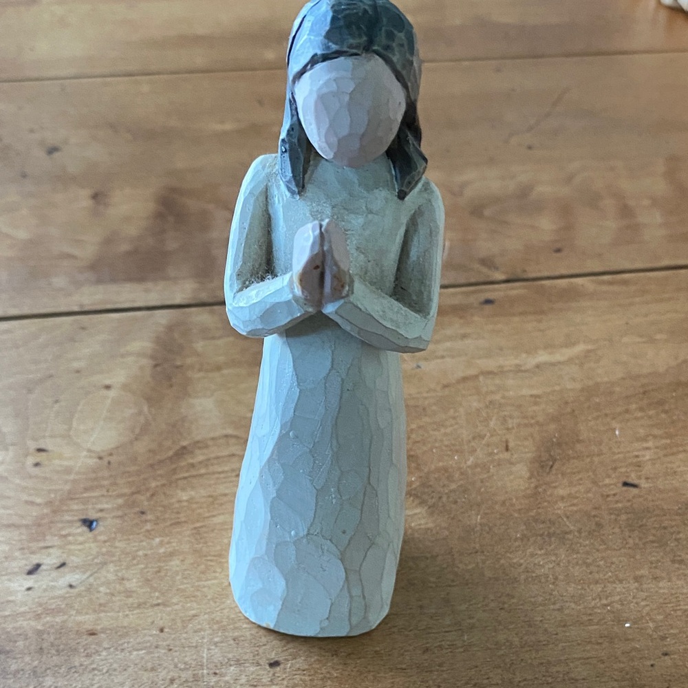 Willow tree SISTERS BY HEART girl praying Demdaco 2000 Susan Lordi